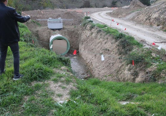Obras del colector de Tejadilla en Segovia, financiadas con fondos europeos.