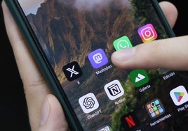 Usuario inicia la app de X en un dispositivo móvil.