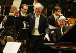 Alfred Brendel, en un concierto en el Musikverein, en 2008.