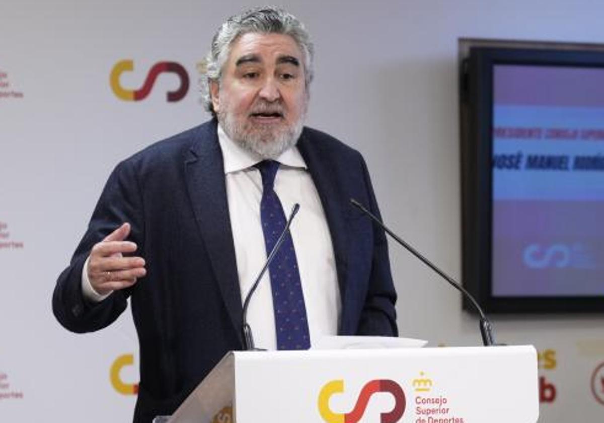 El presidente del CSD, José Manuel Rodríguez Uribes, en un acto el pasado mes de marzo.