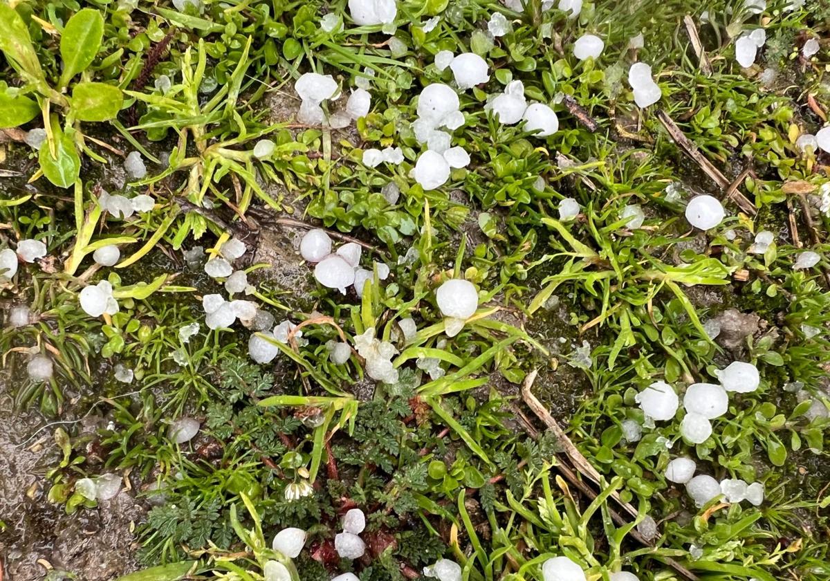 Granizo en Valladolid, en febrero de 2024.