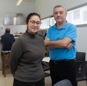 Lidia y José María Miralles en el bar donde trabajan desde febrero.