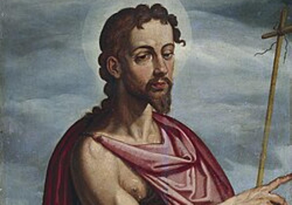 San Juan el Bautista predicando en el desierto, pintado en 1760 por Anton Raphael Mengs.