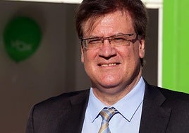 José Ignacio de Uribe Ladrón de Cegama, en un mitin de Vox en la plaza de toros de Arroyo de la Encomienda en octubre de 2019.