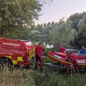 Imagen del rescate en el río Águeda en Ciudad Rodrigo.