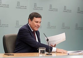 Carlos Fernández Carriedo, antes de la rueda de prensa del jueves.
