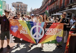 Participantes en la marcha de este sábado por las calles de Valladolid.