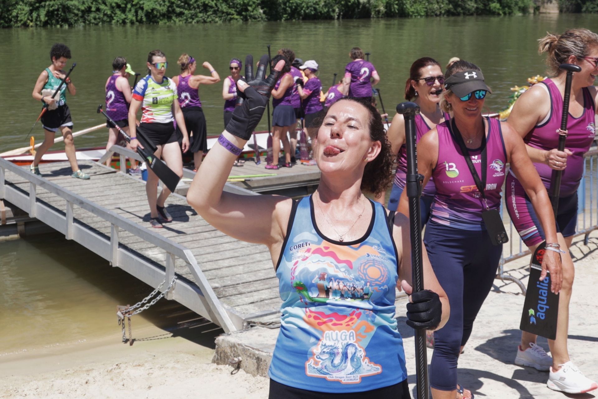 Las imágenes de las Valkirias en el Pisuerga a ritmo de la modalidad Dragon Boat