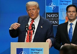 Donald Trump, la semana pasada en la cumbre de la OTAN en La Haya.