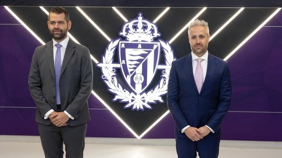 Gabriel Solares y Enrique Uruñuela, en su presentación como nuevos copresidentes del Real Valladolid.
