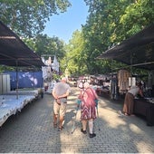 Mercadillo semanal de Rioseco de ste miñercoles instalado en el psqreu de Duque de Osuna