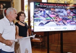 Narciso Suárez y Mayte Martínez en la presentación de la 26ª edición del Gran Premio Internacional K4 «Ciudad de Valladolid»