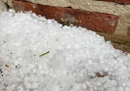 El granizo llegó a tener un centímetro de grosor
