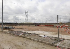 Obras en el polígono industrial de Magaz.