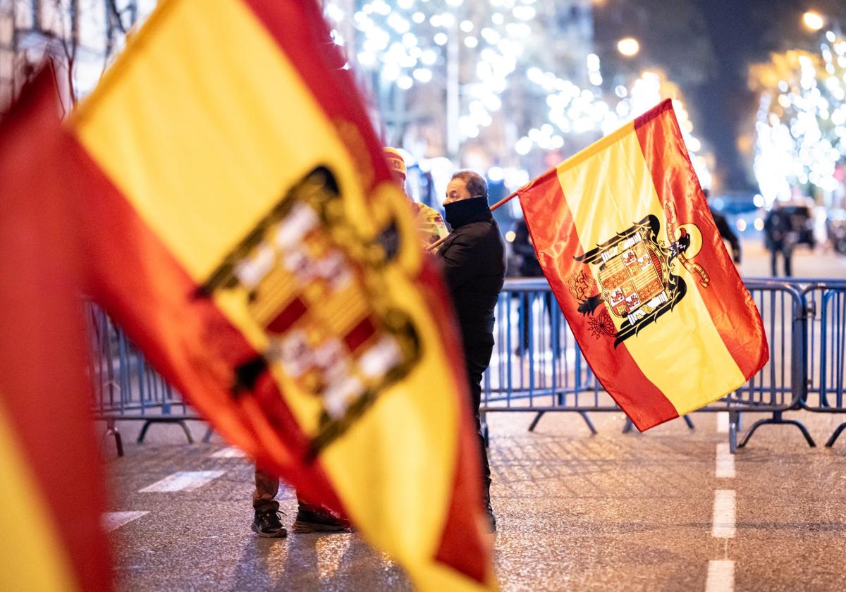 Manifestación en Ferraz, en enero de 2024.