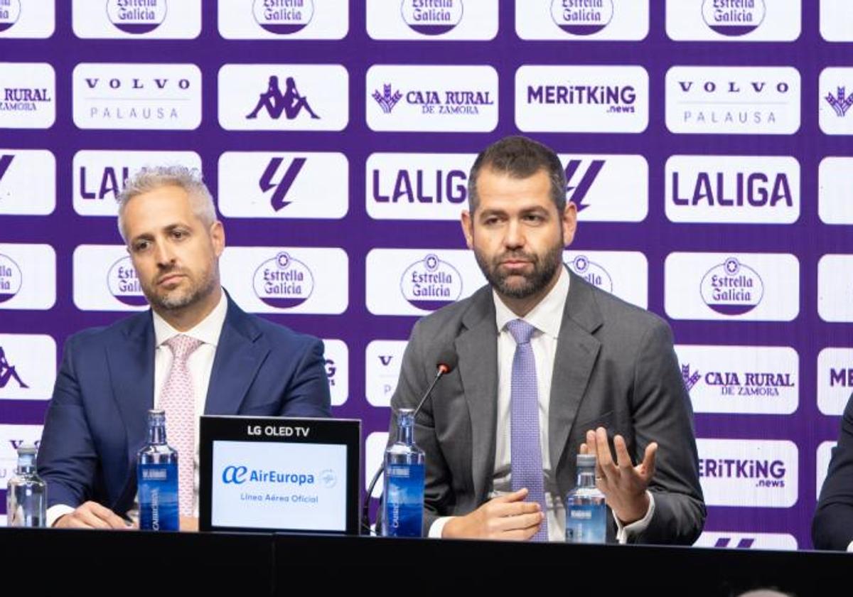 Los nuevos copresidentes del Real Valladolid, Enrique Uruñuela y Gabriel Solares