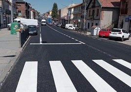 Nuevo pavimento de la travesía de San Rafael.