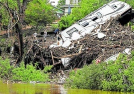 Imagen que demuestra los efectos de las inundaciones en Texas.