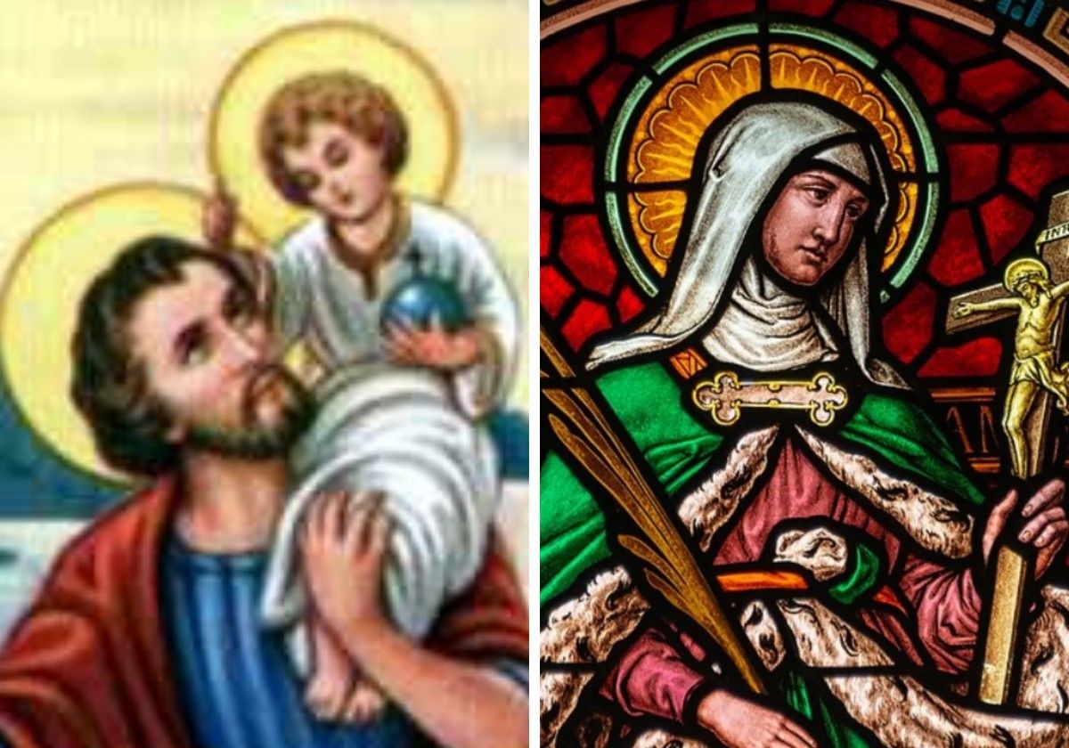 San Cristóbal y Santa Amalberga.