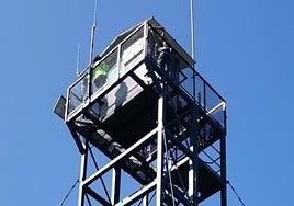 Torreta de vigilancia de incendios forestales.