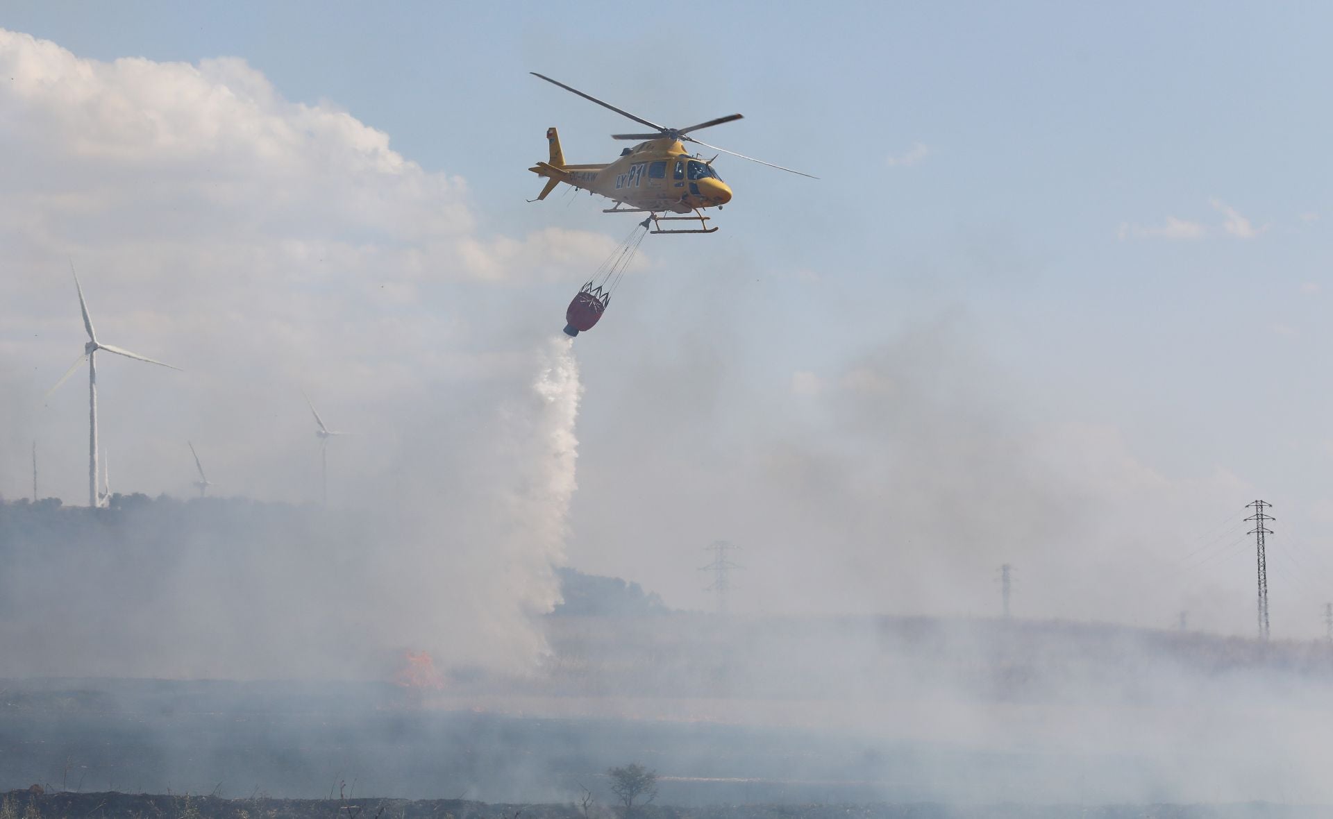 Así ha sido el incendio en las tierras agrícolas de Villalobón