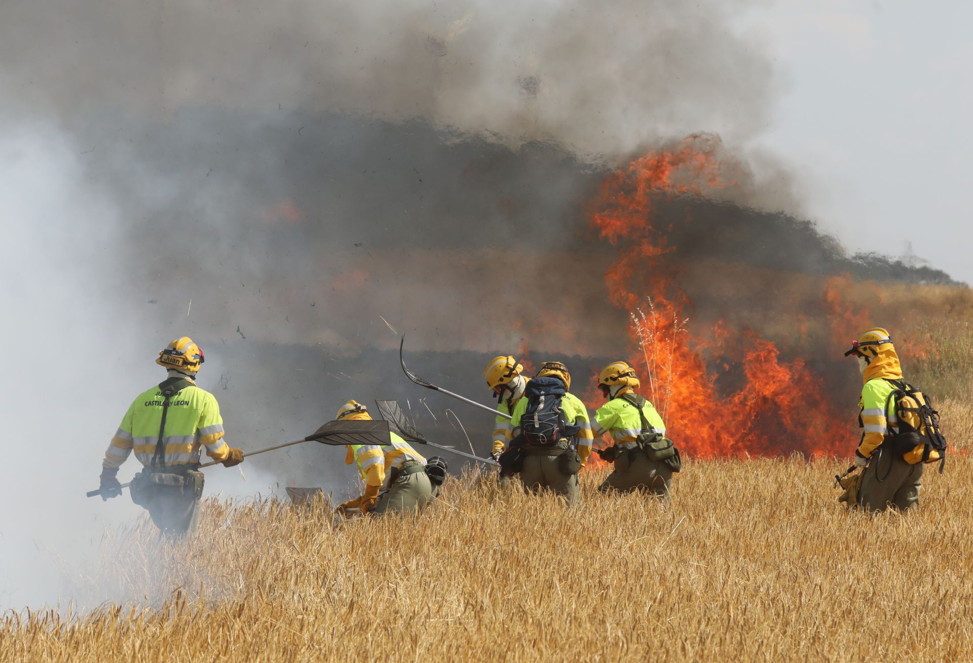 Así ha sido el incendio en las tierras agrícolas de Villalobón