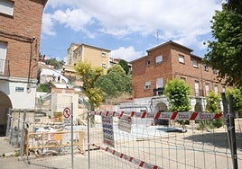 Obras del nuevo ascensor de Girón