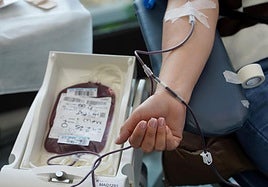 Imagen de archivo de una donación de sangre.