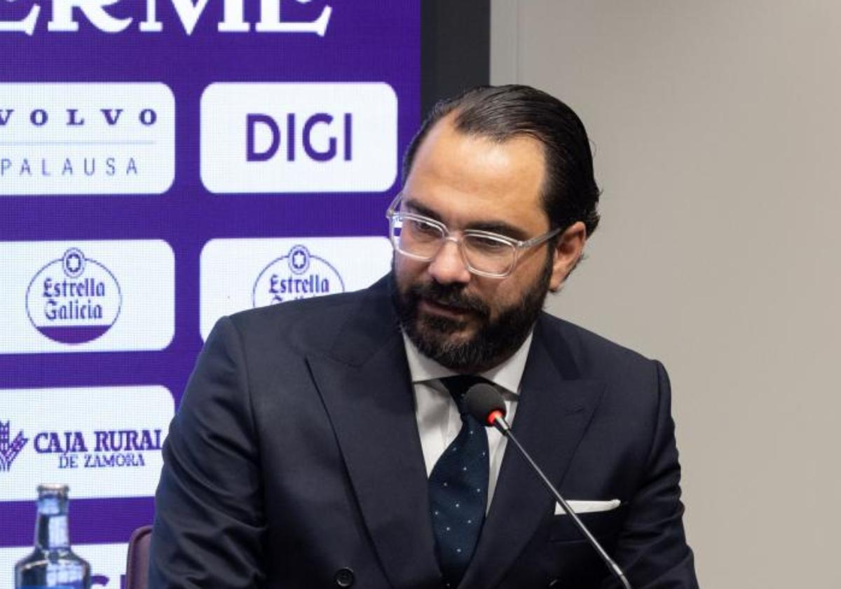 Víctor Orta, director deportivo del Real Valladolid, este viernes en Zorrilla.