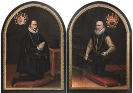 Retratos orantes de Cristóbal de Mondragón y su bisnieto del mismo nombre (1770-1780).