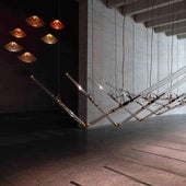 La instalación 'Amplitude', del estudio Drift, en una sala del Museo de Arte Contemporáneo de Castilla y León.