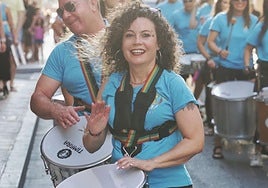 Batucada en las fiestas del barrio Delicias de Valladolid.