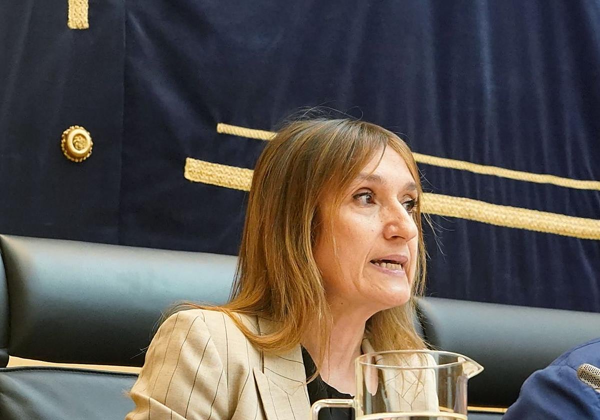 La consejera de Educación, Rocío Lucas, este viernes en la Comisión Extraordinaria de Educación de las Cortes.