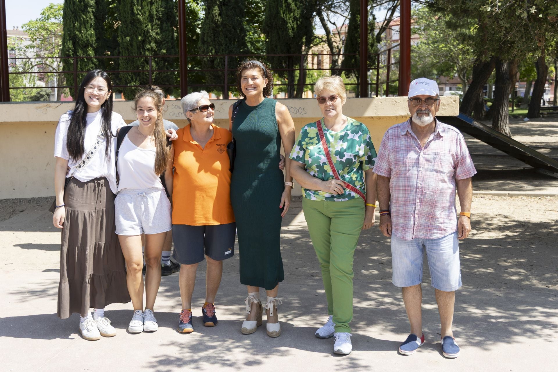 Algunos de los participantes de los juegos autóctonos de Delicias.