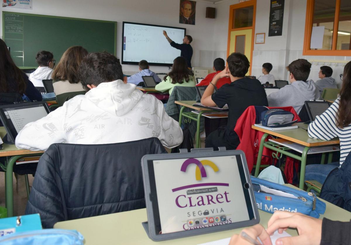 Uso de tablets en el colegio Claret.