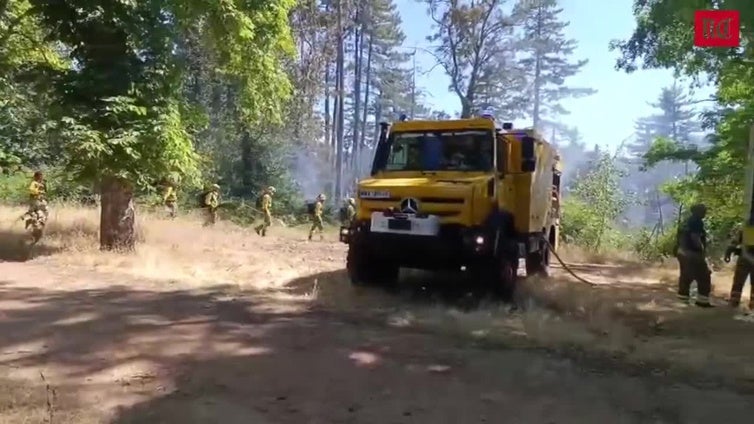 Incendio en Segovia junto al campo de polo del Real Sitio de San Ildefonso