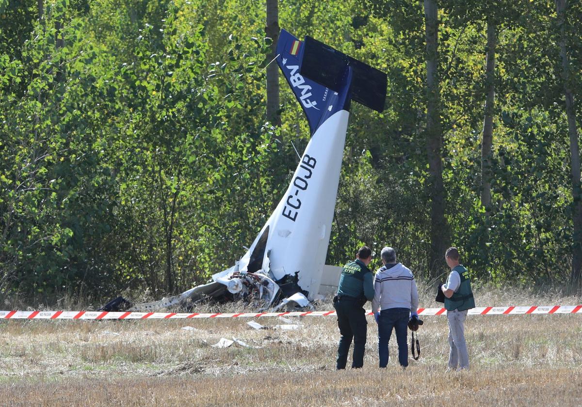 Avioneta estrellada el 18 de septiembre de 2024 en Abia de las Torres.