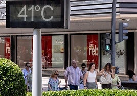Imagen de archivo de un termómetro en Valladolid.