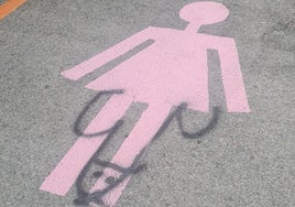 Imagen del aparcamiento vandalizado.