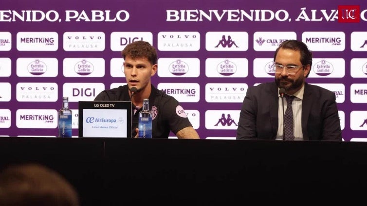 Presentación de Álvaro Trilli y Pablo Tomeo como jugadores del Real Valladolid