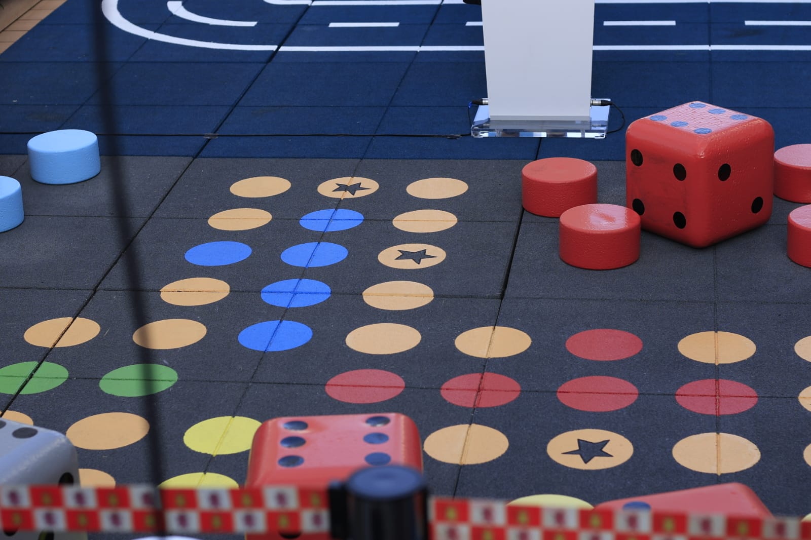 Una de las zonas de juego de la azotea del hospital.