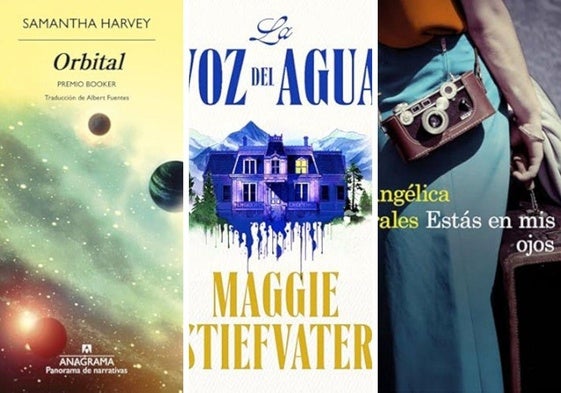 Las portadas de los tres libros recomendados.