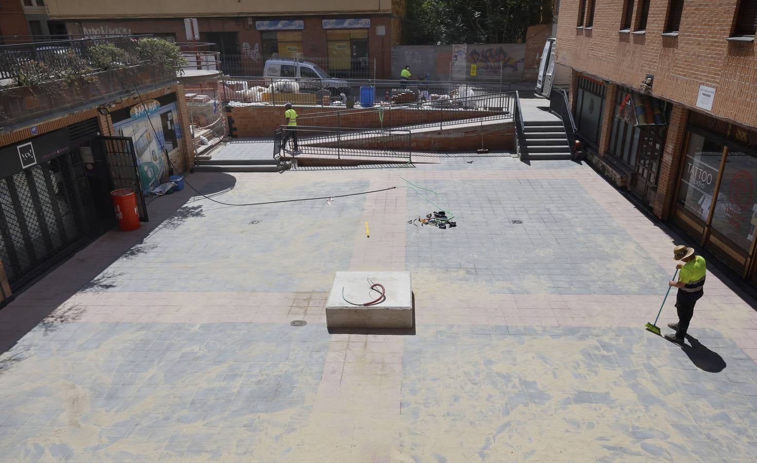 Así ha sido la obra de la plaza del Seminario en Palencia