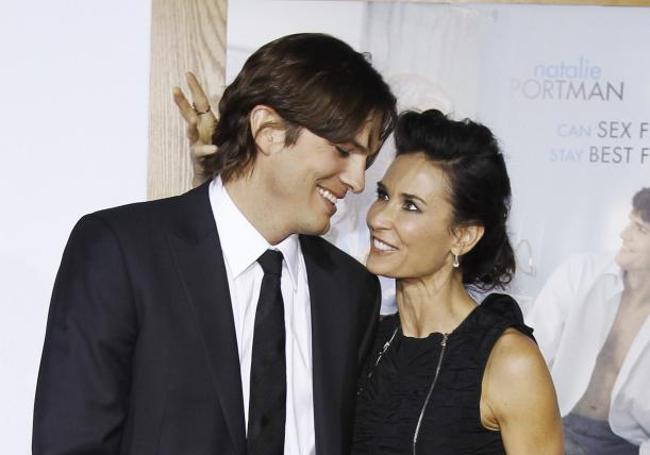 Ashton Kutcher y Demi Moore, en el año 2012.