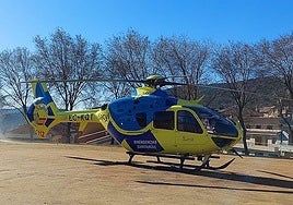 Al lugar se desplazó un helicoptero medicalizado.