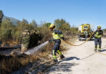 El incendio de Navaluenga se reactiva junto al perímetro
