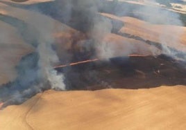 Incendio en el término municipal de Villasur.