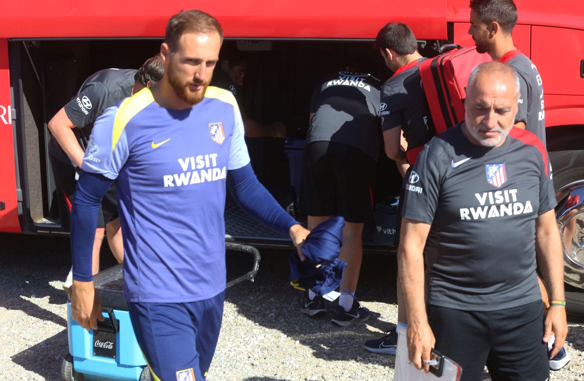Fotos del primer entrenamiento del Atlético de Madrid en Los Ángeles de San Rafael