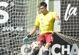 Li, durante un partido amistoso con la Gimnástica Segoviana.