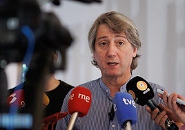 El secretario general del PSOE de Castilla y León, Carlos Martínez, este martes en Soria.